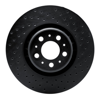 R1 Concepts® - eLINE Black Series™ Drilled 1-Piece Front Passenger Side Brake Rotor