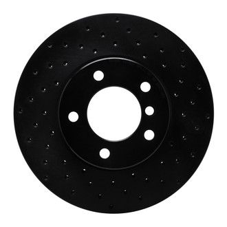 R1 Concepts® - eLINE Black Series™ Drilled 1-Piece Front Passenger Side Brake Rotor