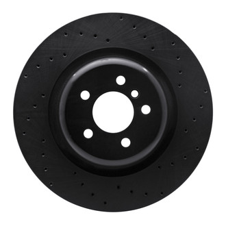 R1 Concepts® - eLINE Black Series™ Drilled 1-Piece Rear Passenger Side Brake Rotor
