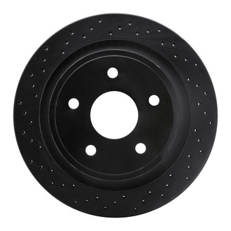 R1 Concepts® - eLINE Black Series™ Drilled 1-Piece Rear Brake Rotor