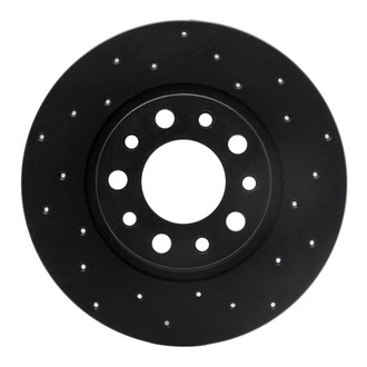 R1 Concepts® - eLINE Black Series™ Drilled 1-Piece Rear Passenger Side Brake Rotor