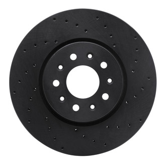 R1 Concepts® - eLINE Black Series™ Drilled 1-Piece Front Brake Rotor