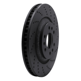 R1 Concepts® - eLINE Black Series™ Drilled 1-Piece Front Passenger Side Brake Rotor