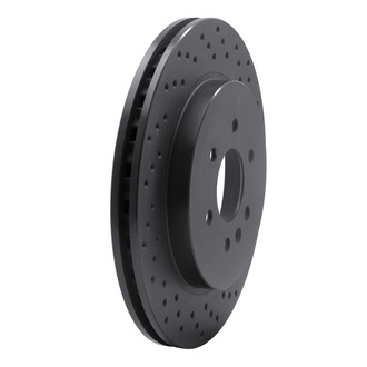 R1 Concepts® - eLINE Black Series™ Drilled 1-Piece Rear Passenger Side Brake Rotor