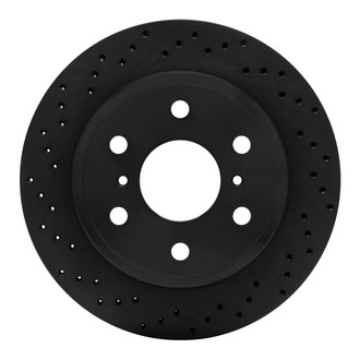 R1 Concepts® - eLINE Black Series™ Drilled 1-Piece Rear Brake Rotor