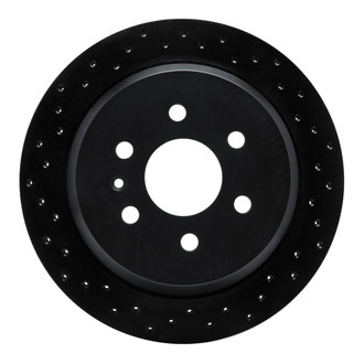 R1 Concepts® - eLINE Black Series™ Drilled 1-Piece Rear Brake Rotor