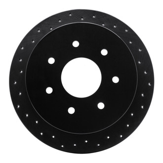 R1 Concepts® - eLINE Black Series™ Drilled 1-Piece Rear Brake Rotor