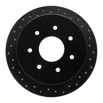 R1 Concepts® - eLINE Black Series™ Drilled 1-Piece Rear Brake Rotor