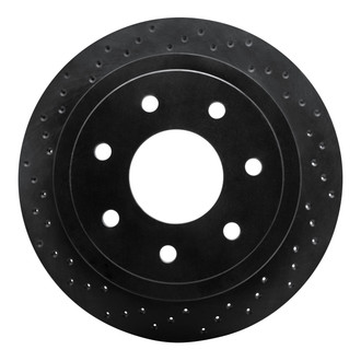R1 Concepts® - eLINE Black Series™ Drilled 1-Piece Rear Brake Rotor