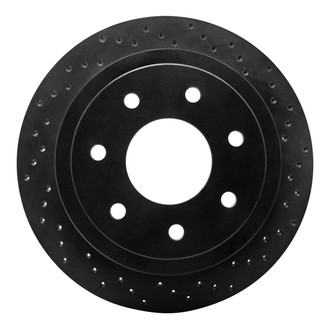 R1 Concepts® - eLINE Black Series™ Drilled 1-Piece Rear Brake Rotor