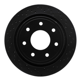 R1 Concepts® - eLINE Black Series™ Drilled 1-Piece Rear Brake Rotor