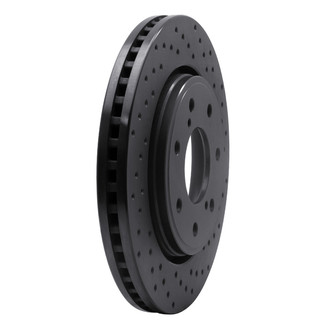 R1 Concepts® - eLINE Black Series™ Drilled 1-Piece Front Brake Rotor