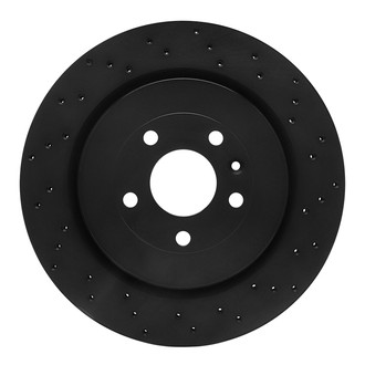 R1 Concepts® - eLINE Black Series™ Drilled 1-Piece Rear Brake Rotor