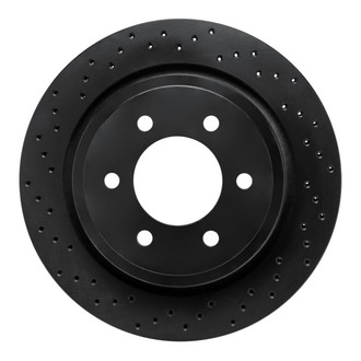 R1 Concepts® - eLINE Black Series™ Drilled 1-Piece Rear Brake Rotor