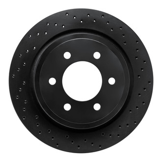 R1 Concepts® - eLINE Black Series™ Drilled 1-Piece Rear Brake Rotor