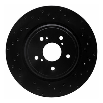 R1 Concepts® - eLINE Black Series™ Drilled 1-Piece Front Brake Rotor
