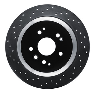 R1 Concepts® - eLINE Black Series™ Drilled 1-Piece Rear Brake Rotor