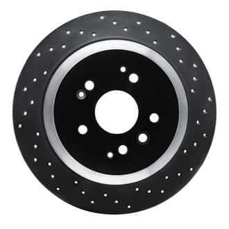 R1 Concepts® - eLINE Black Series™ Drilled 1-Piece Rear Brake Rotor
