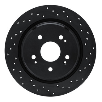 R1 Concepts® - eLINE Black Series™ Drilled 1-Piece Rear Brake Rotor