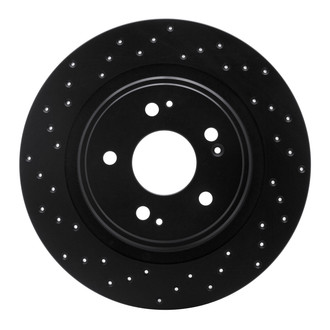 R1 Concepts® - eLINE Black Series™ Drilled 1-Piece Rear Brake Rotor