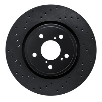 R1 Concepts® - eLINE Black Series™ Drilled 1-Piece Front Brake Rotor