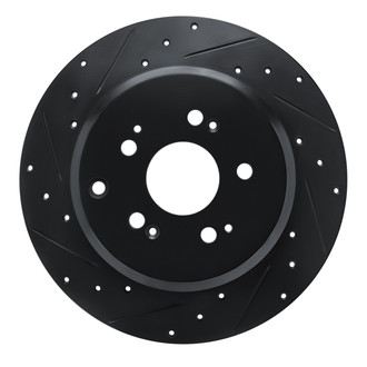 R1 Concepts® - eLINE Black Series™ Drilled 1-Piece Rear Brake Rotor