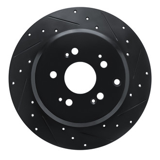R1 Concepts® - eLINE Black Series™ Drilled 1-Piece Rear Brake Rotor