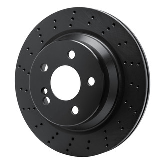 R1 Concepts® - eLINE Black Series™ Drilled 1-Piece Rear Brake Rotor