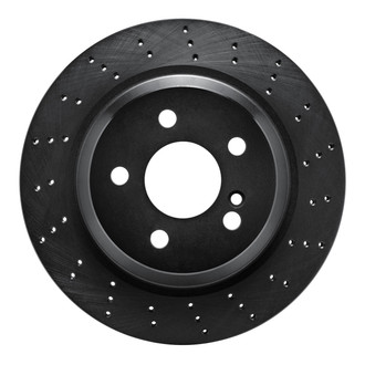 R1 Concepts® - eLINE Black Series™ Drilled 1-Piece Rear Brake Rotor