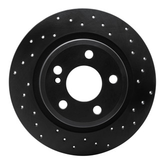R1 Concepts® - eLINE Black Series™ Drilled 1-Piece Rear Brake Rotor