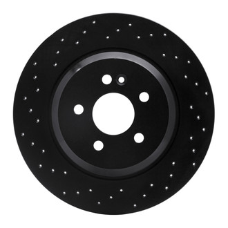 R1 Concepts® - eLINE Black Series™ Drilled 1-Piece Rear Brake Rotor