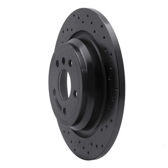 R1 Concepts® - eLINE Black Series™ Drilled 1-Piece Rear Brake Rotor