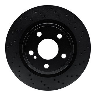 R1 Concepts® - eLINE Black Series™ Drilled 1-Piece Rear Brake Rotor