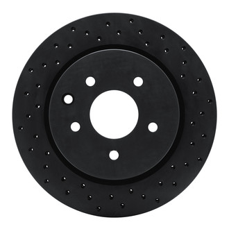 R1 Concepts® - eLINE Black Series™ Drilled 1-Piece Rear Brake Rotor