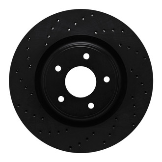R1 Concepts® - eLINE Black Series™ Drilled 1-Piece Front Brake Rotor