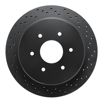 R1 Concepts® - eLINE Black Series™ Drilled 1-Piece Rear Brake Rotor