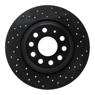 R1 Concepts® - eLINE Black Series™ Drilled 1-Piece Rear Brake Rotor