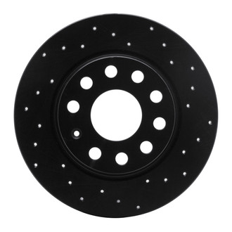 R1 Concepts® - eLINE Black Series™ Drilled 1-Piece Rear Brake Rotor