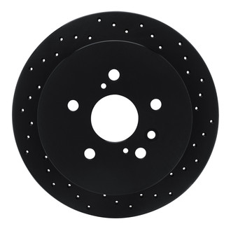 R1 Concepts® - eLINE Black Series™ Drilled 1-Piece Rear Brake Rotor