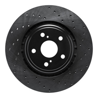 R1 Concepts® - eLINE Black Series™ Drilled 1-Piece Front Brake Rotor
