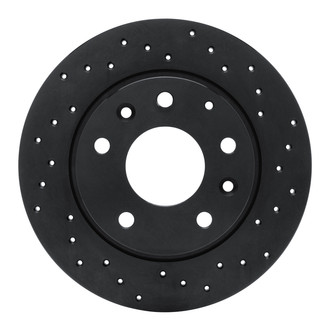 R1 Concepts® - eLINE Black Series™ Drilled 1-Piece Rear Passenger Side Brake Rotor