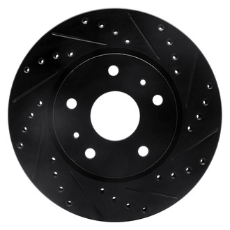 R1 Concepts® - eLINE™ Drilled and Slotted 1-Piece Front Passenger Side Brake Rotor