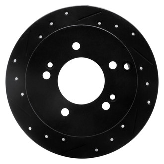 R1 Concepts® - eLINE™ Drilled and Slotted 1-Piece Rear Driver Side Brake Rotor