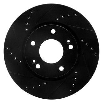 R1 Concepts® - eLINE™ Drilled and Slotted 1-Piece Front Driver Side Brake Rotor