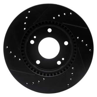 R1 Concepts® - eLINE™ Drilled and Slotted 1-Piece Front Passenger Side Brake Rotor