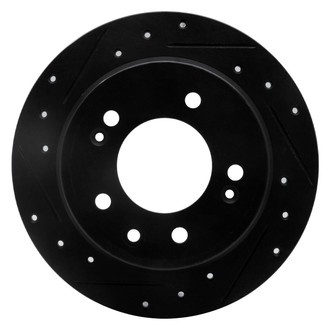 R1 Concepts® - eLINE™ Drilled and Slotted 1-Piece Rear Driver Side Brake Rotor