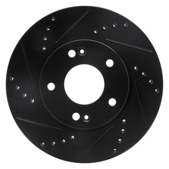 R1 Concepts® - eLINE™ Drilled and Slotted 1-Piece Front Driver Side Brake Rotor