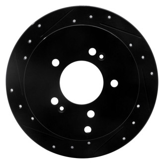 R1 Concepts® - eLINE™ Drilled and Slotted 1-Piece Rear Driver Side Brake Rotor