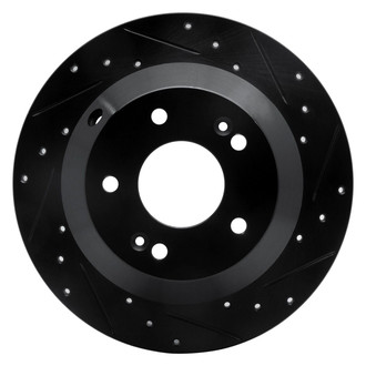 R1 Concepts® - eLINE™ Drilled and Slotted 1-Piece Rear Passenger Side Brake Rotor