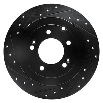 R1 Concepts® - eLINE™ Drilled and Slotted 1-Piece Rear Driver Side Brake Rotor